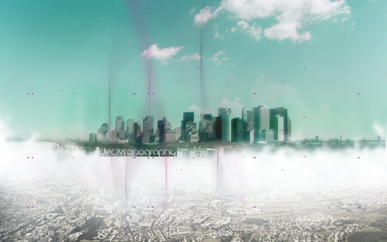 Летающий город обои