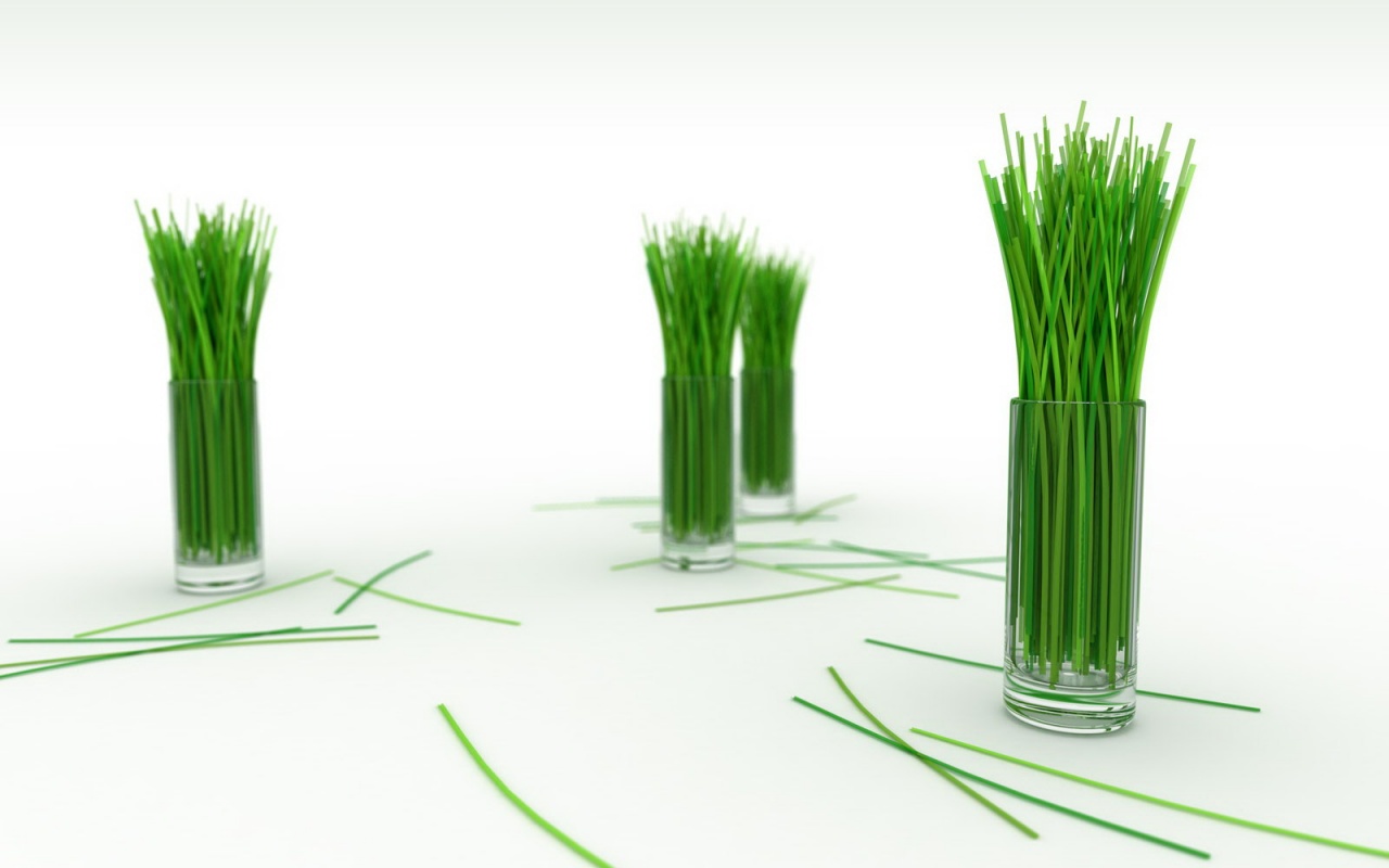 Трава в стакане обои