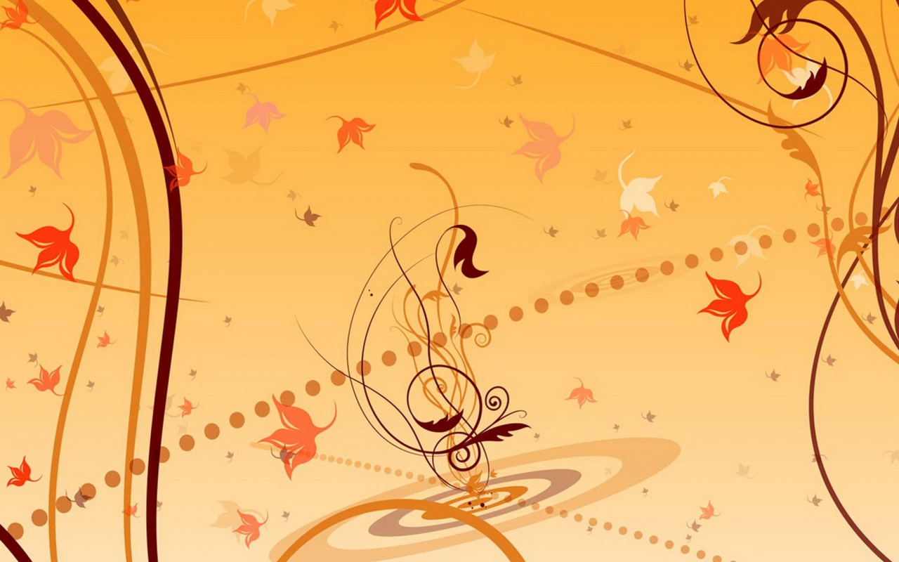 Цветы и завитки обои