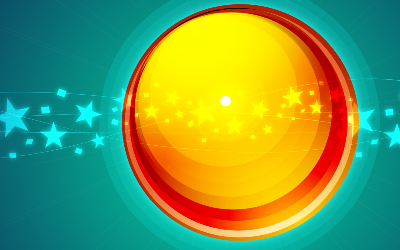 Большой красно-желтый круг обои