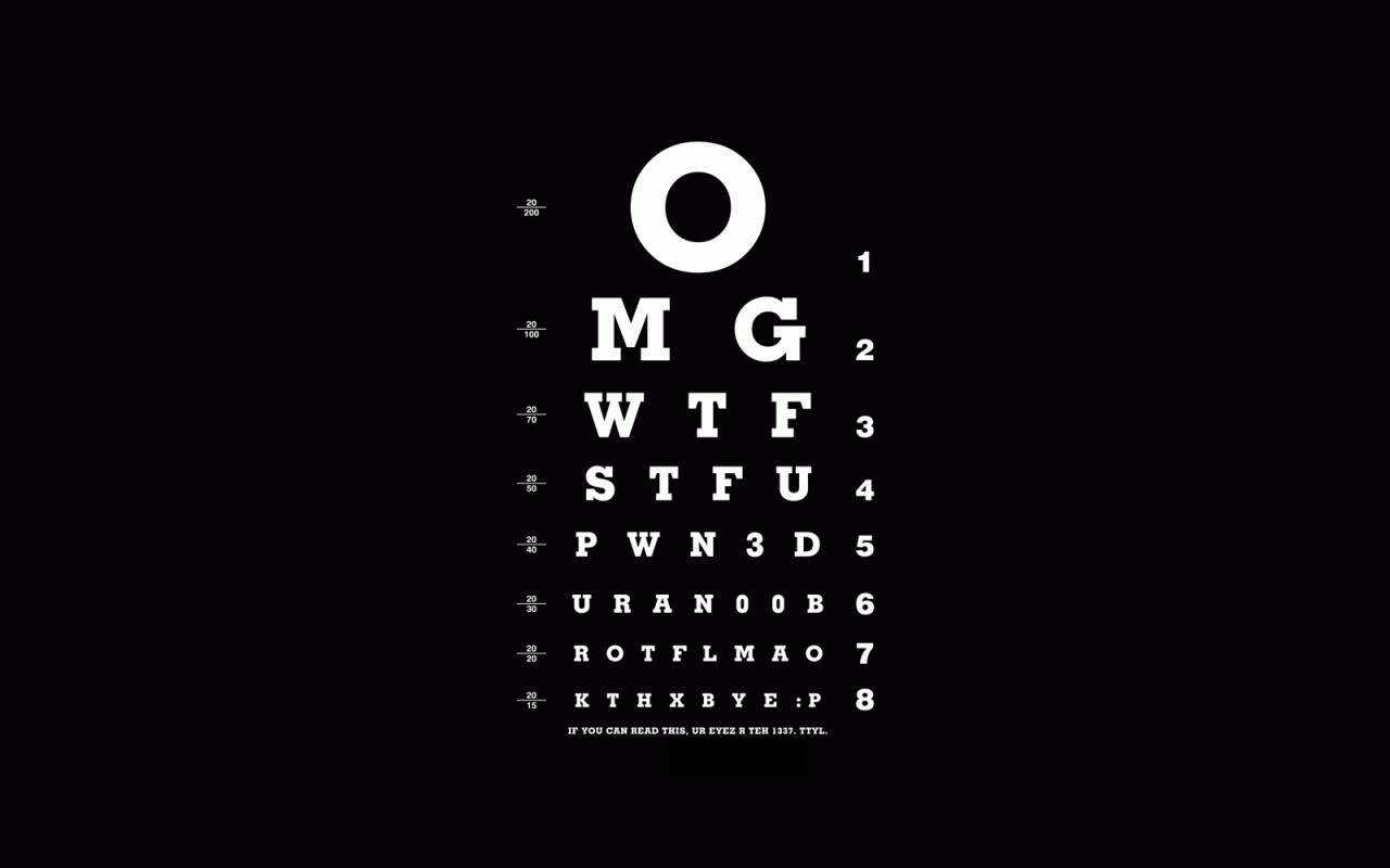 Таблица для проверки зрения обои