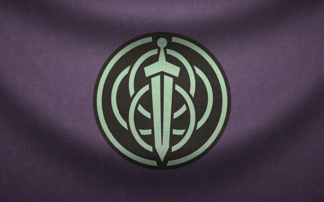 Меч на фоне колец обои