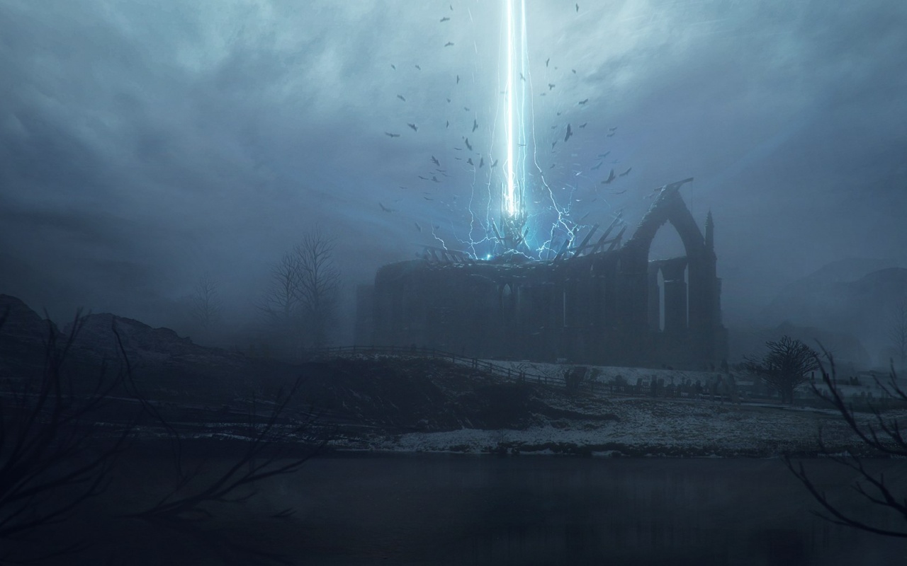 Заброшенный собор обои