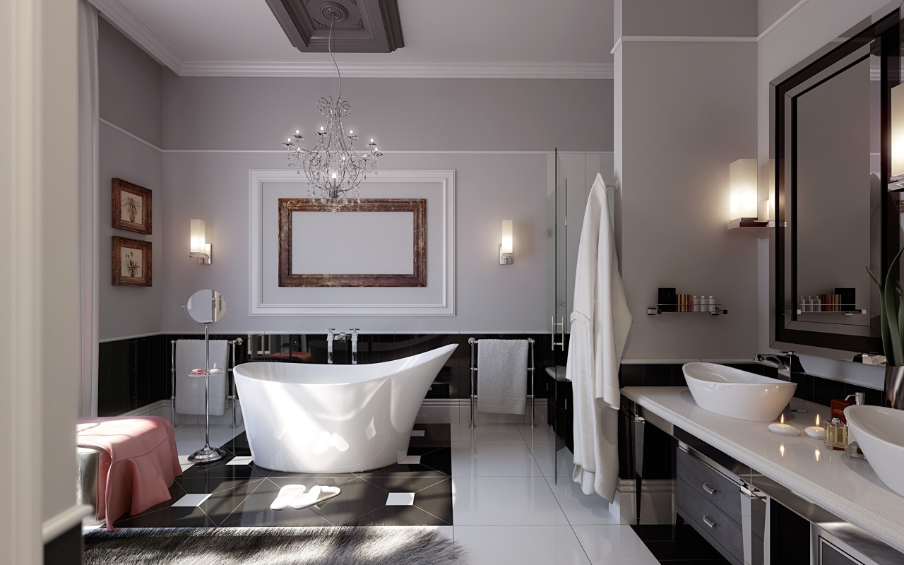 Современная ванна обои