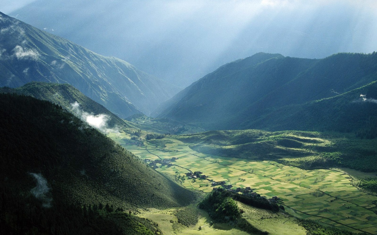 Горная долина обои