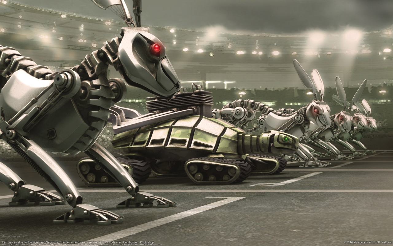 Роботы на старте обои