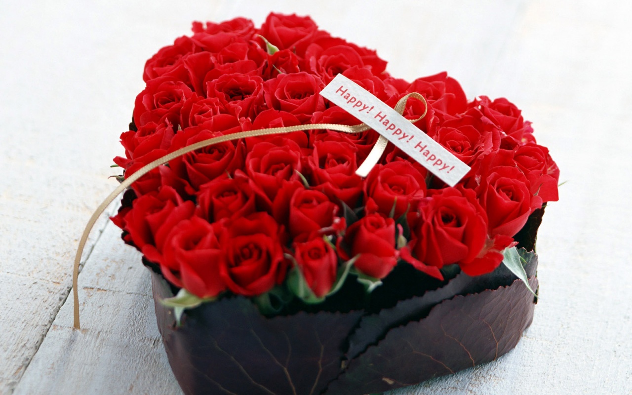 Букет в форме сердца обои