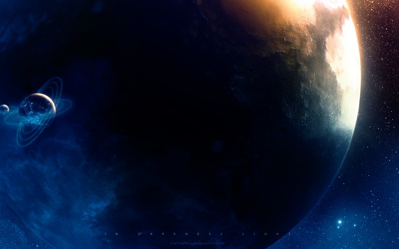 В темном свете обои