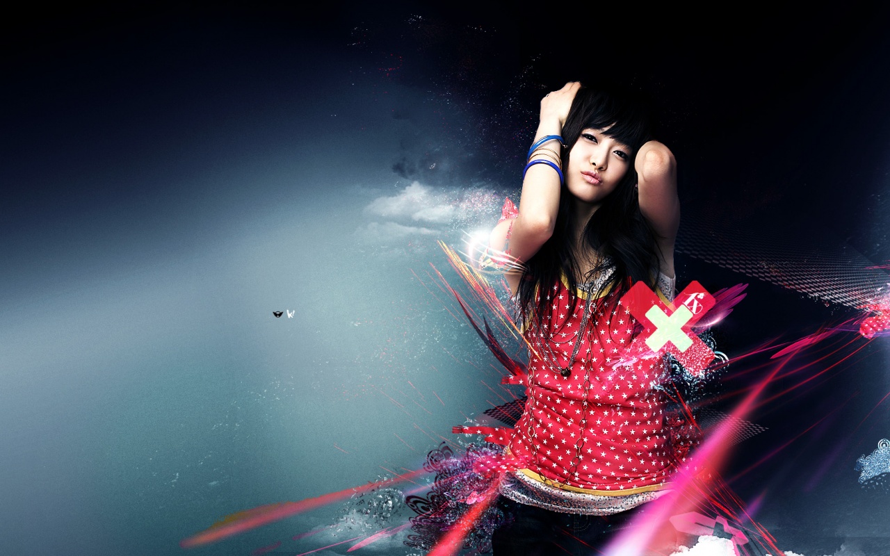 Гламурная китаянка обои