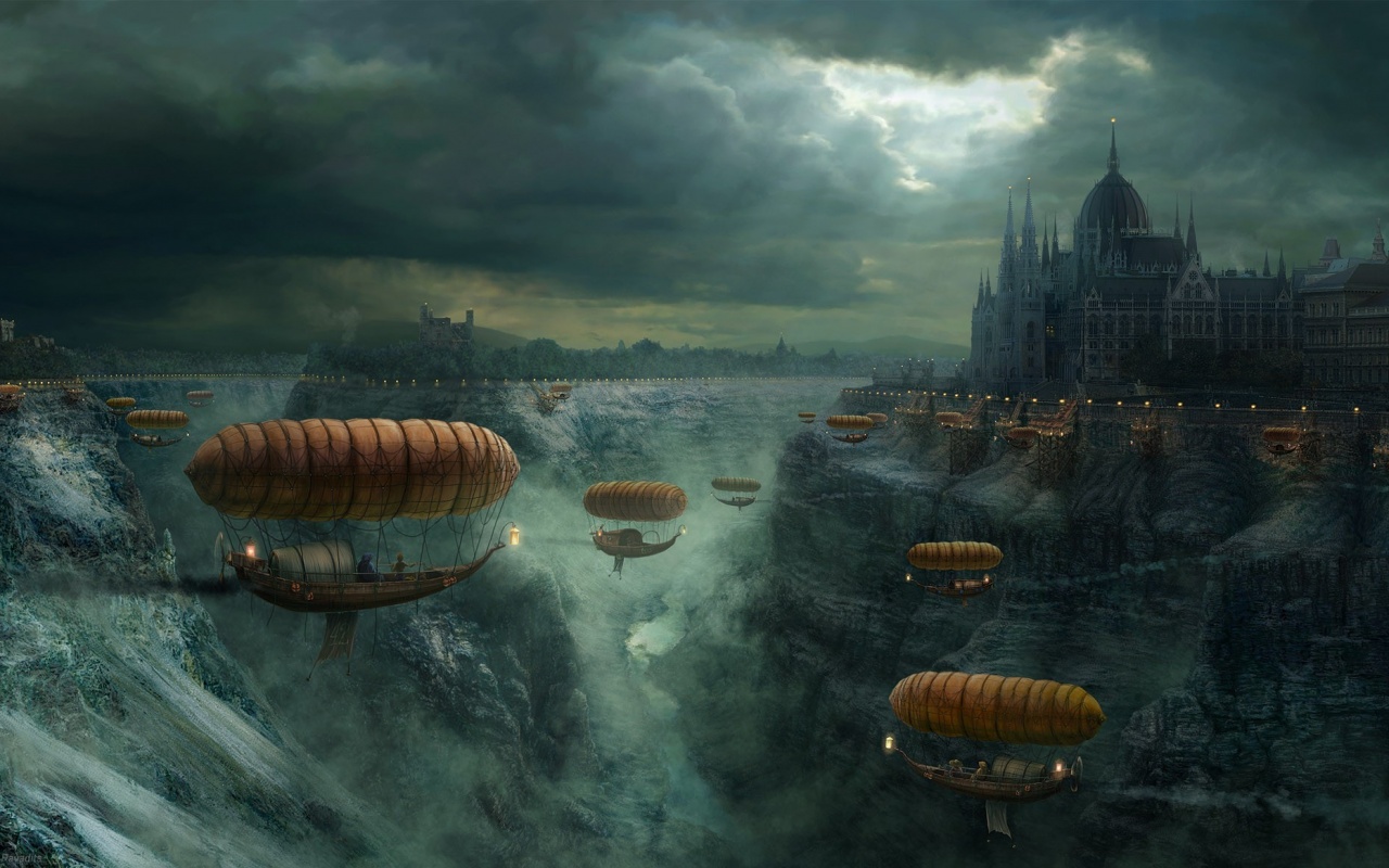 Фентезийный Будапешт обои