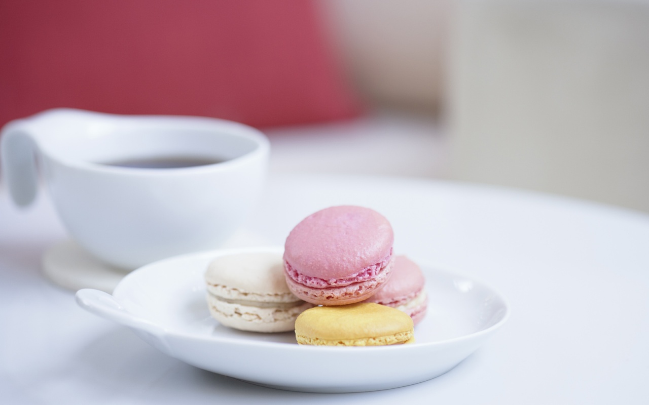 Кофе с пирожным обои