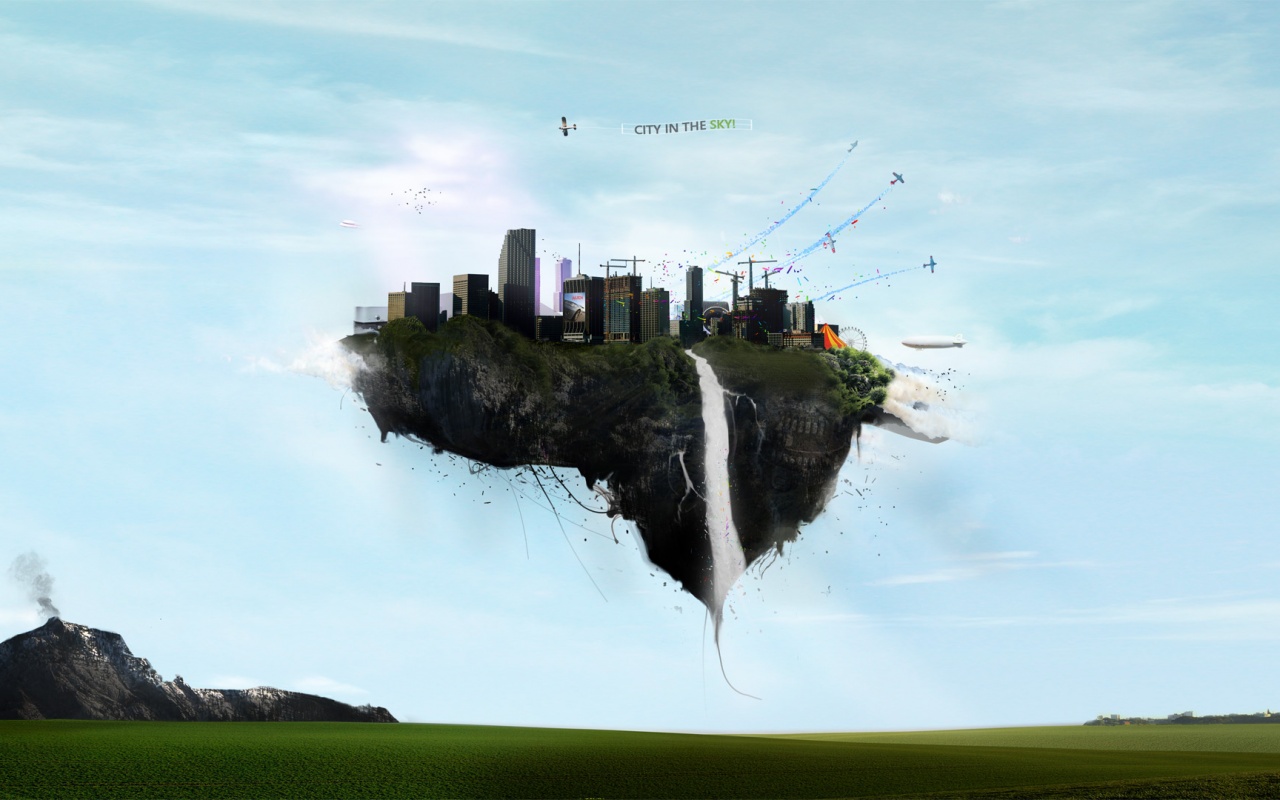 Небесный город обои