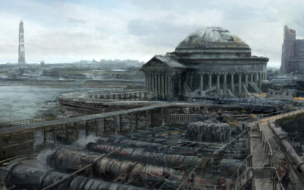 Водоочиститель в мемориале Джеферсона из Fallout 3 обои
