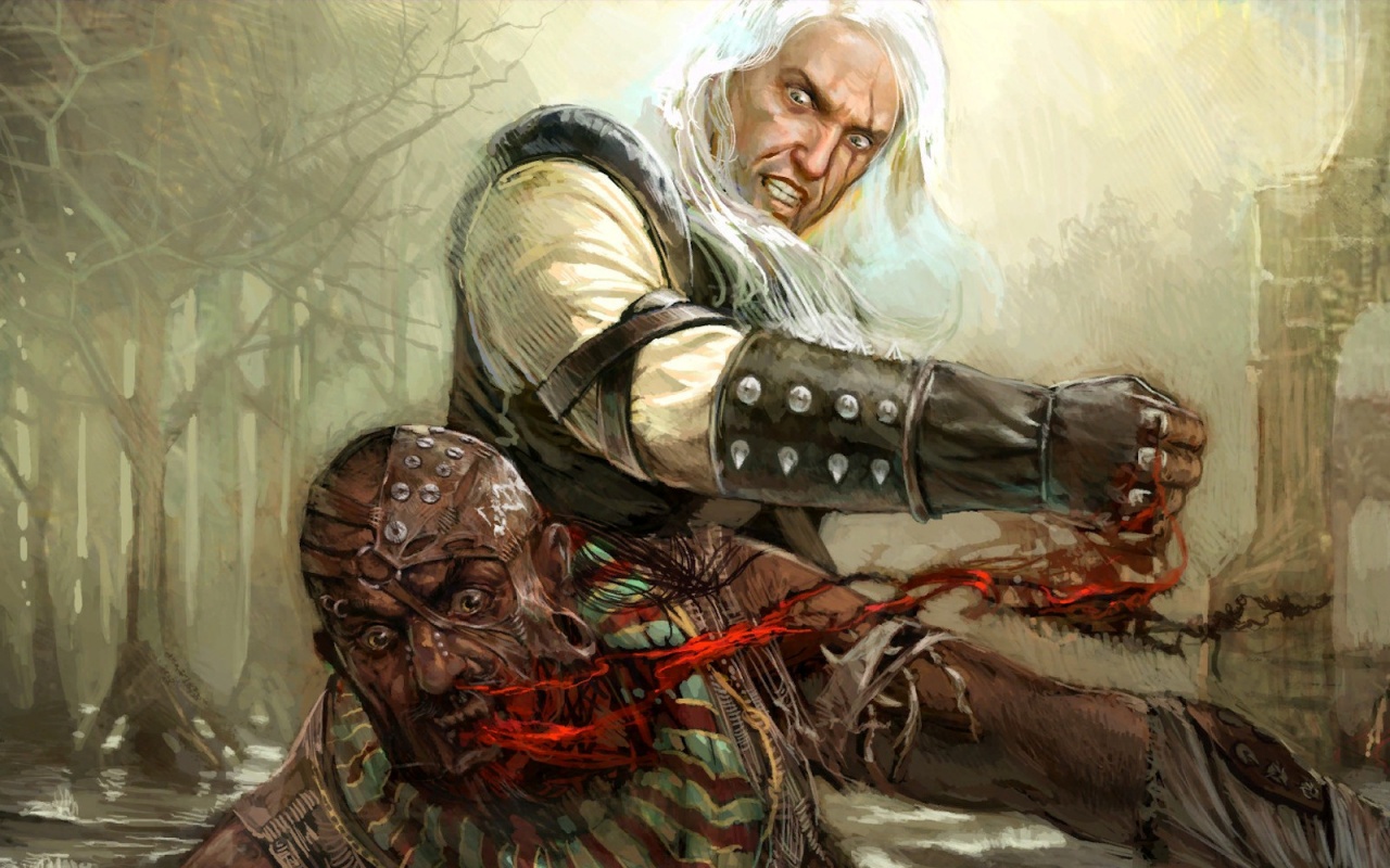 Геральт против Азара обои