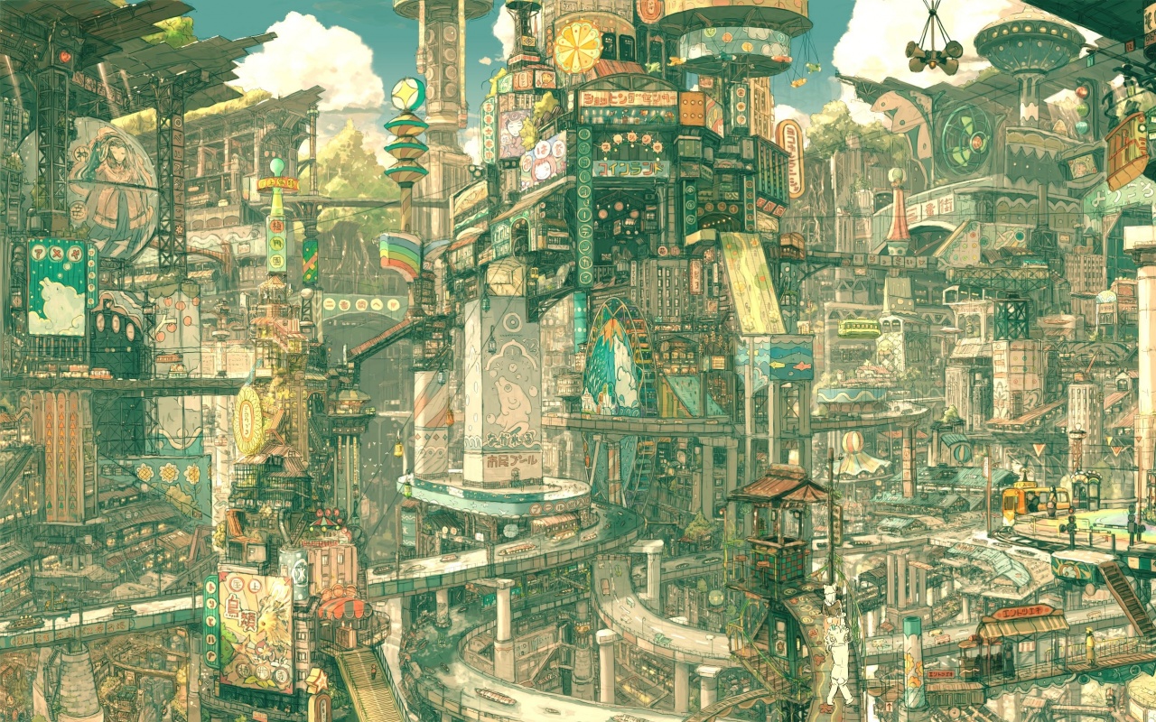 Город будущего обои