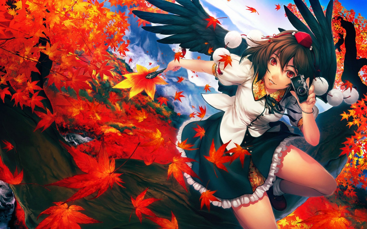 Девушка с фотоаппаратом обои