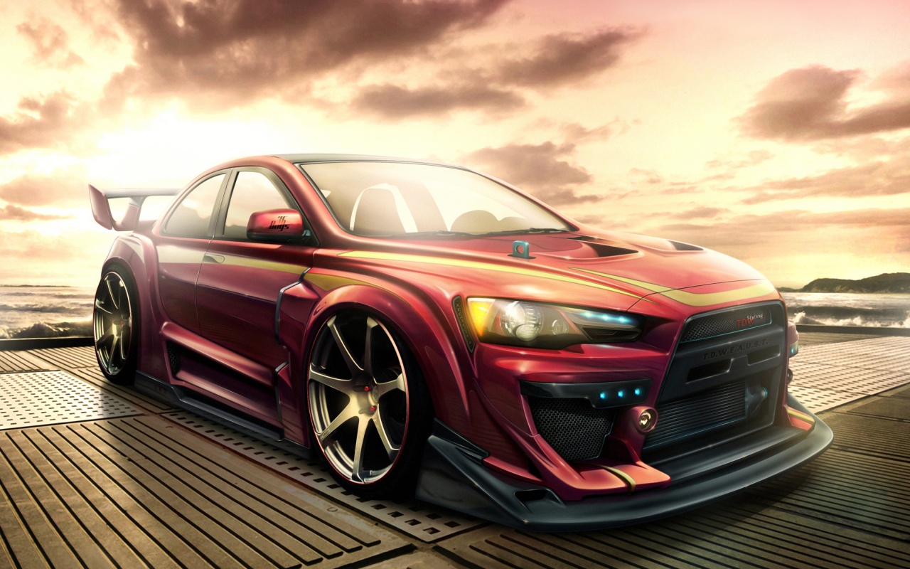 Mitsubishi тюнингованная обои