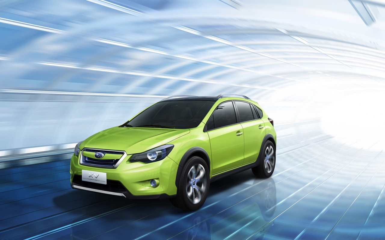 Субару в тоннеле обои