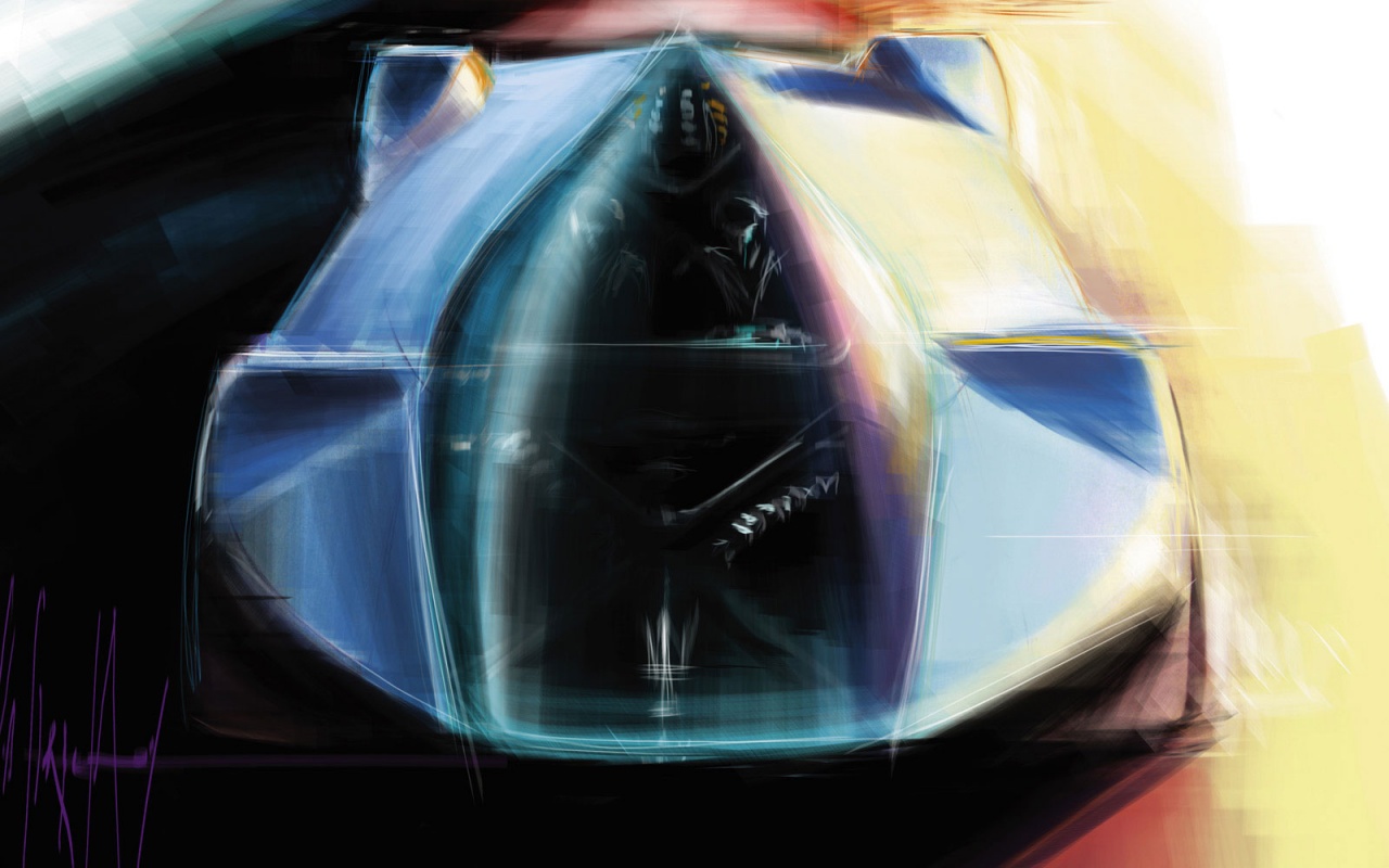 Зарисовка Maserati Birdcage обои