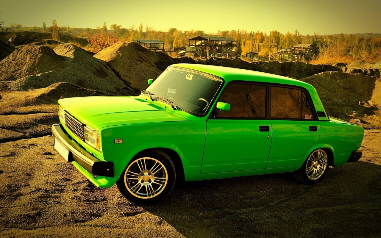 Кислотные жигули обои