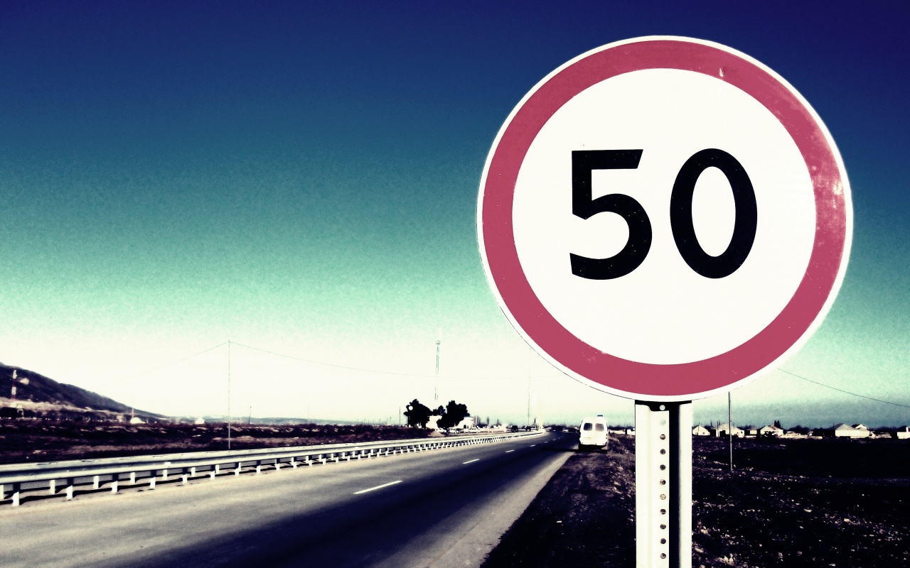 Ограничение скорости 50 км/ч обои