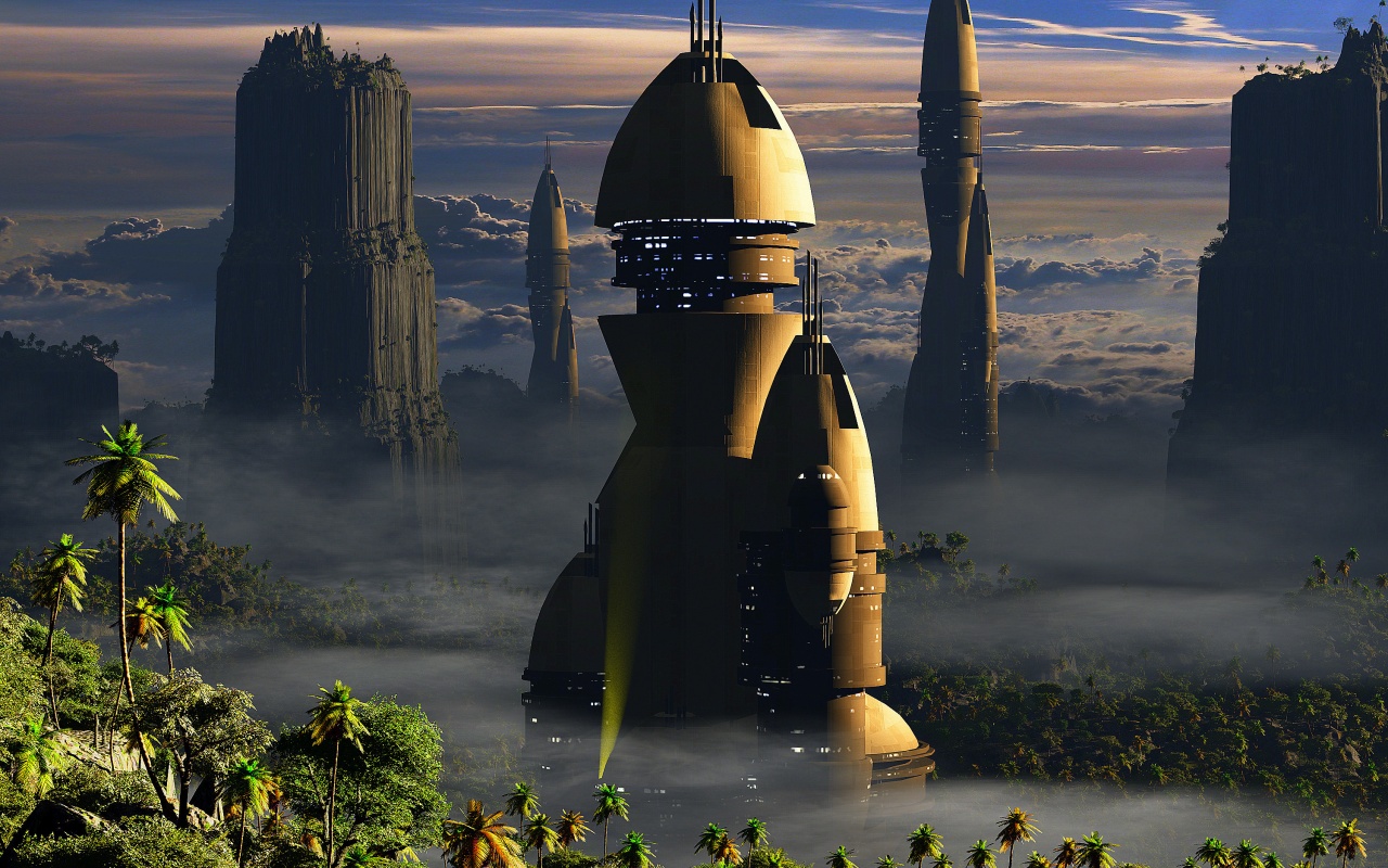 Город будущего обои