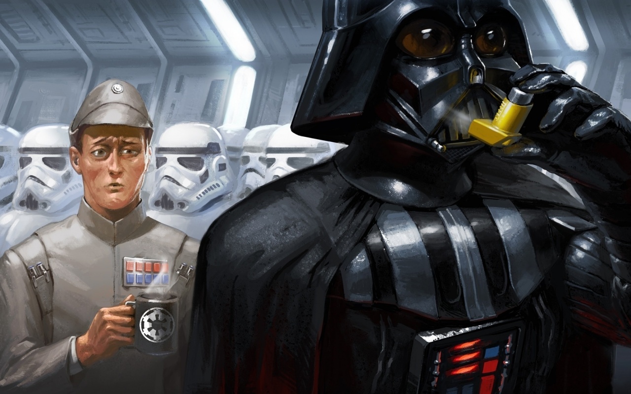 Дарт Вейдер с ингалятором обои