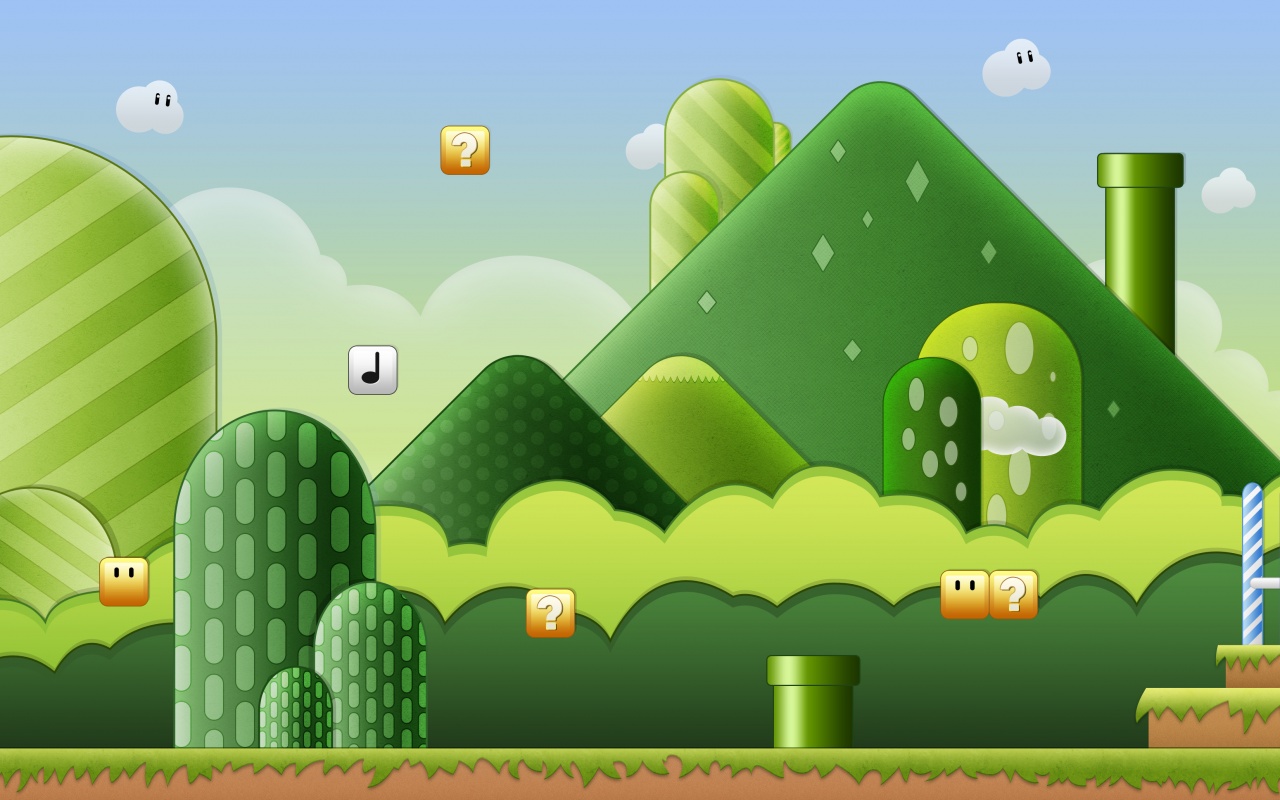 Мир Супермарио обои