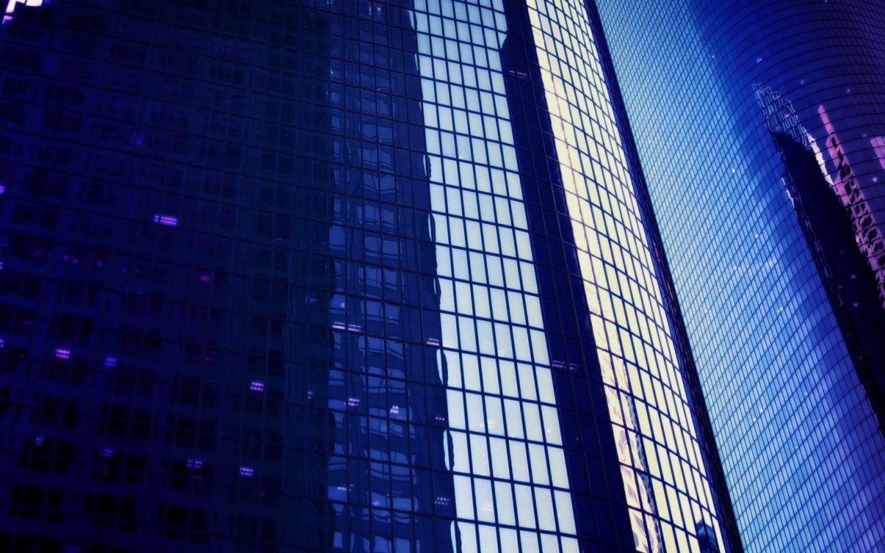 Стеклянная стена небоскреба обои