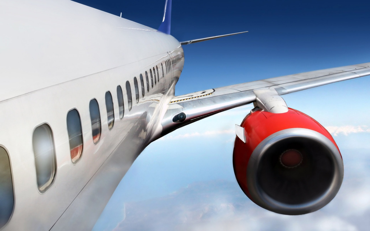 Вид на борт самолёта обои