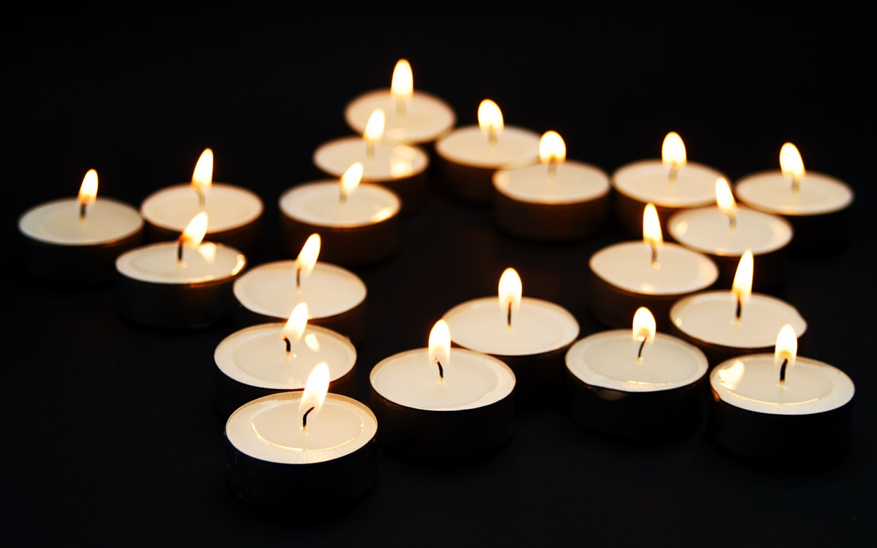 Звезда из свечек обои