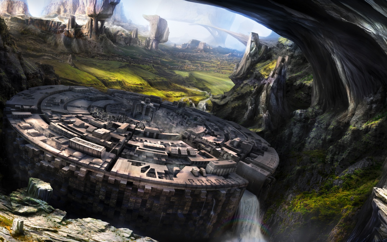 Город в скалах обои