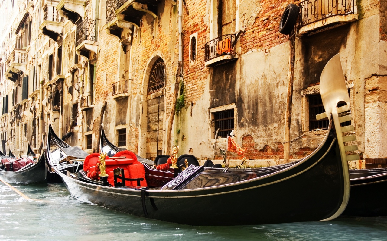 Венецианские гондолы обои
