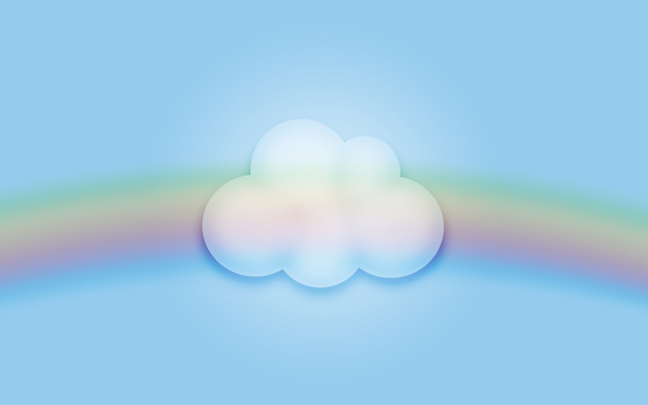Облако за радугой обои