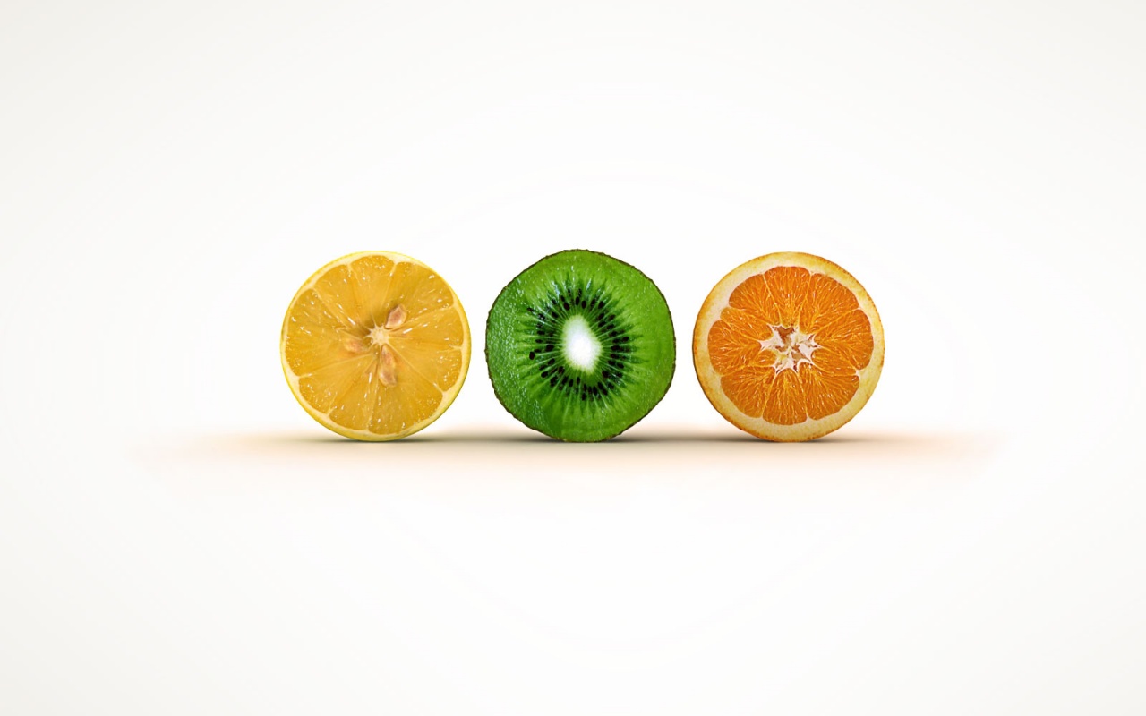 Фрукты в разрезе обои