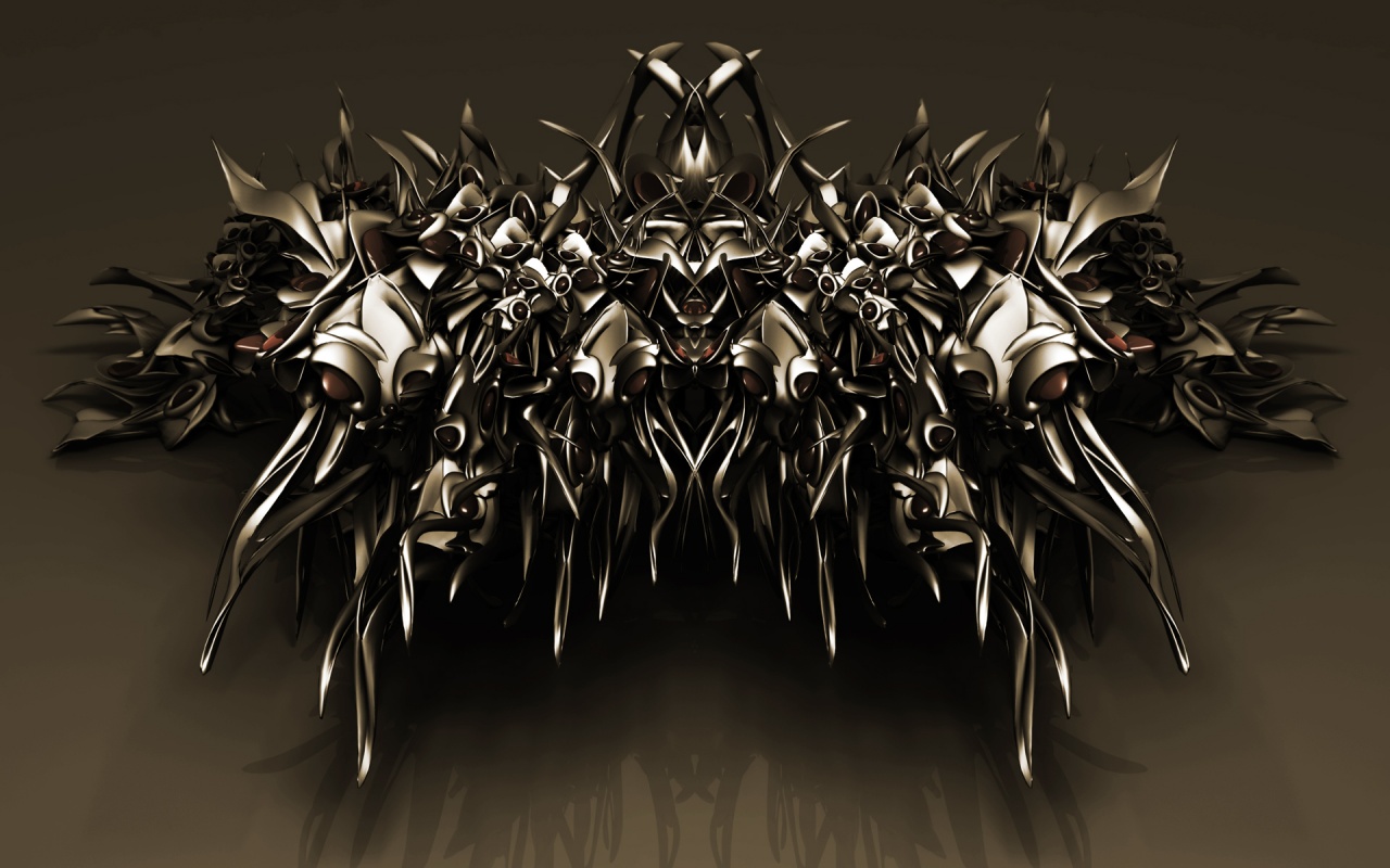 Страшная трехмерная абстракция обои