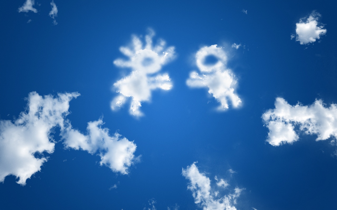 Фигуры из облакоа обои