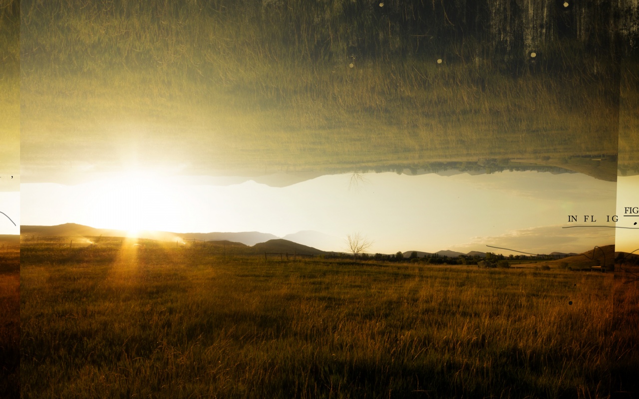 Перевернутый пейзаж обои