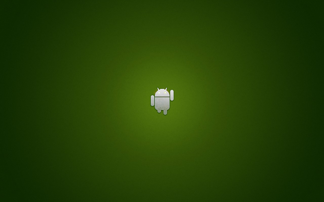 Логотип Android на зеленом фоне обои