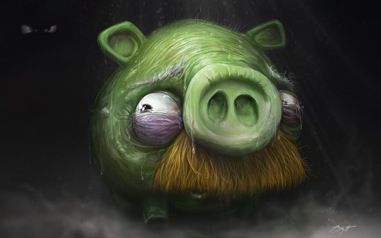 Свинья из Angry Birds обои