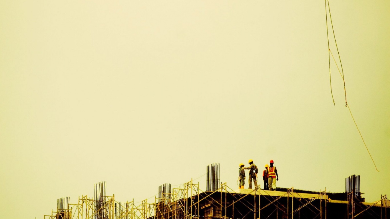 Строители на объекте обои