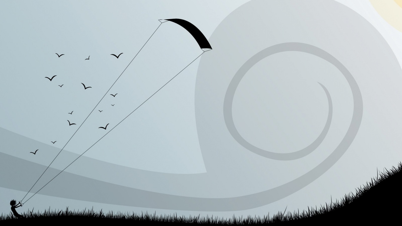 Запуск воздушного змея обои