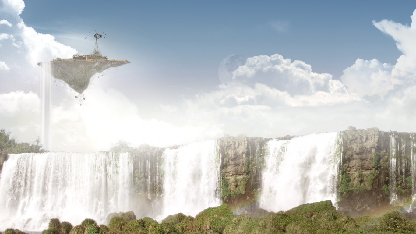 Ферма на летающем острове обои