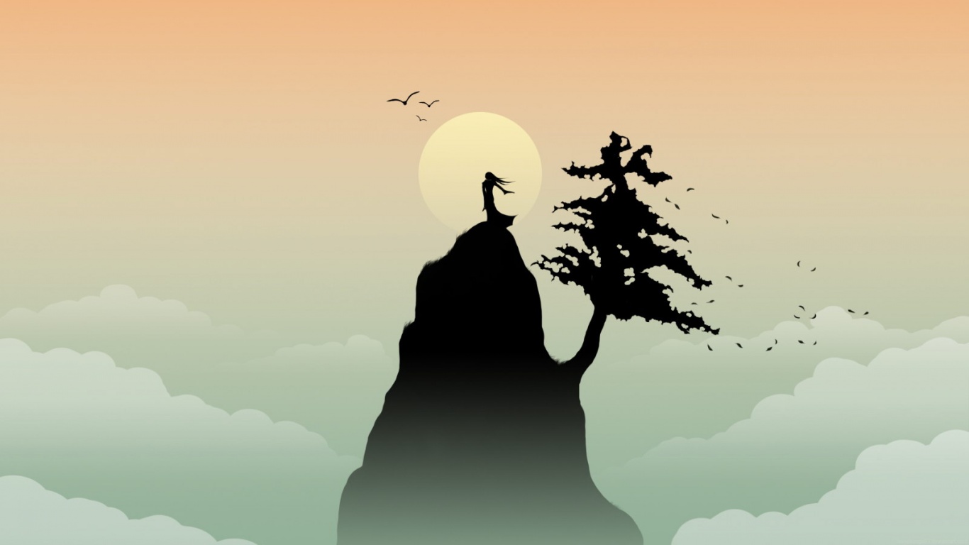 Одна на вершине обои