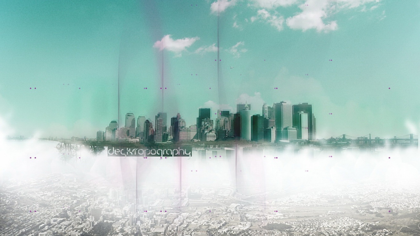 Летающий город обои