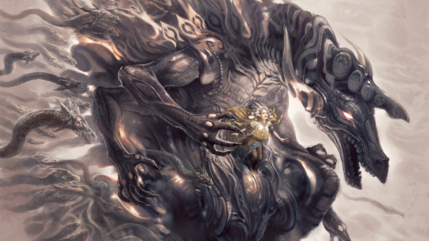 Демон похищающий девушку обои