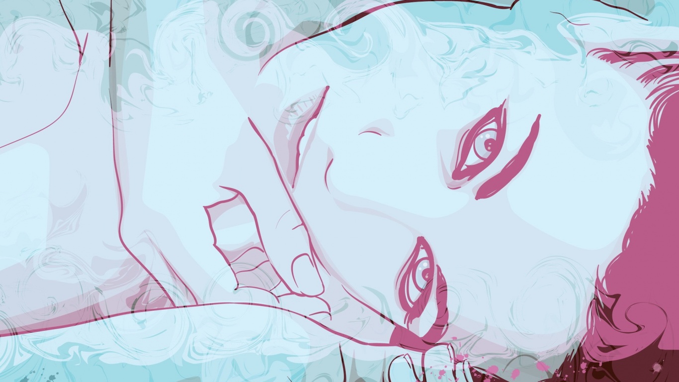 Рисунок девушки обои