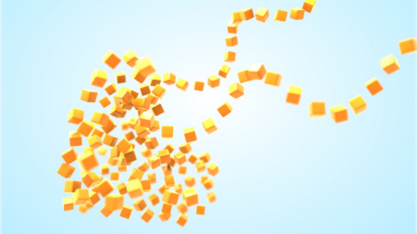 Сердце из кубиков обои