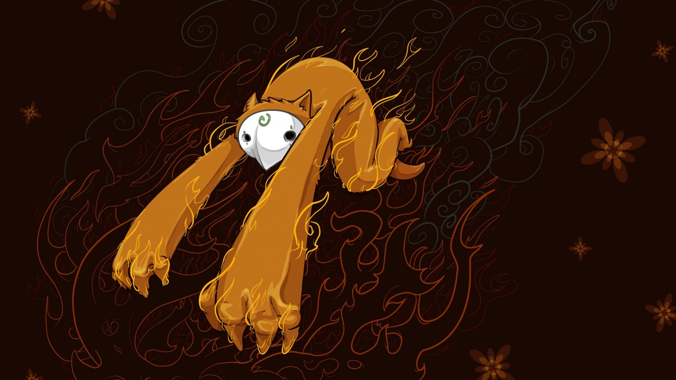 Огненный монстр обои