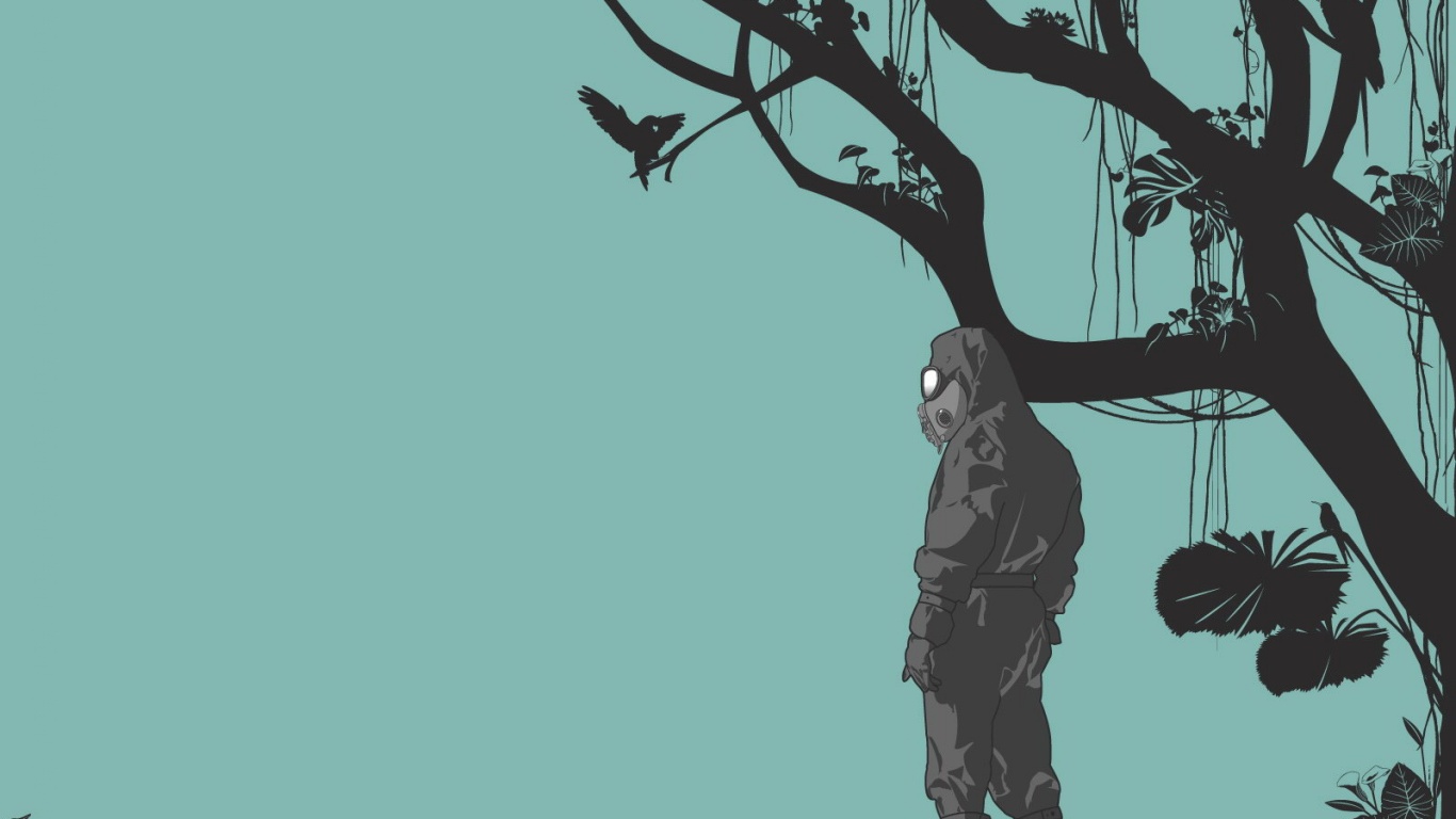 Человек в защитном костюме обои